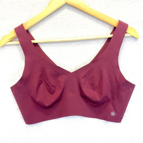 Honeylove Other - Honeylove Wire Free Bra Size Large L LWBR0101 Burgundy Red Unpadded Shaping
